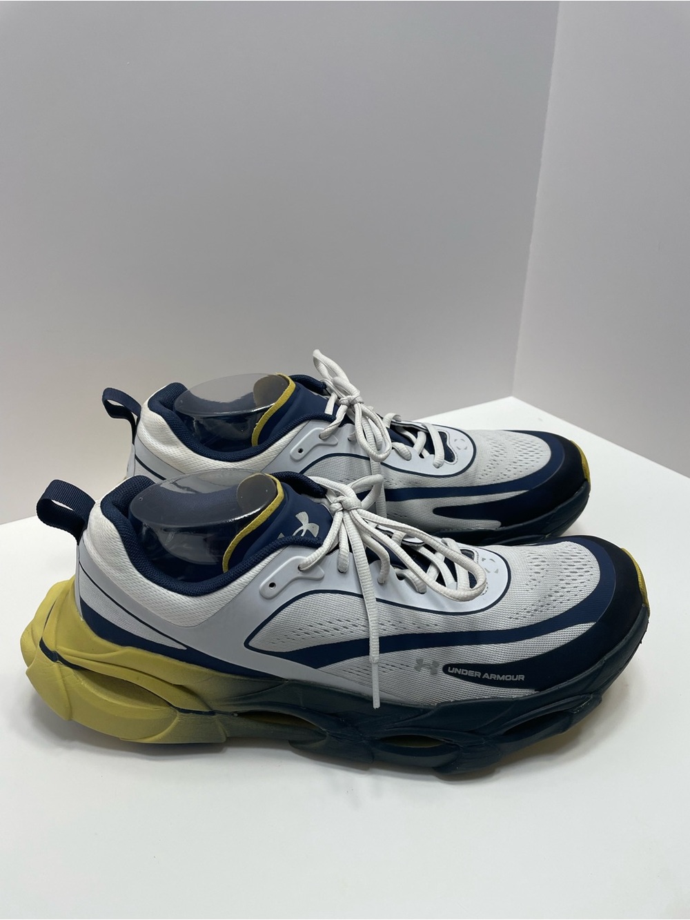 Under Armour Men’s Halo Racer Running Shoes (6007639 403) Washed Navy and Yellow